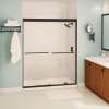 Aura 55-59 x 71 in. 6mm Bypass Shower Door for Alcove Installation with Clear glass in Matte Black