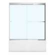 Aura SC 55-59 in. x 57 in. 8 mm Bypass Tub Door for Alcove Installation with Clear glass in Chrome