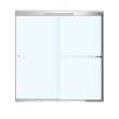 Aura SC 55-59 in. x 57 in. 8 mm Bypass Tub Door for Alcove Installation with Clear glass in Chrome