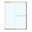 Aura 55-59 x 71 in. 8 mm Bypass Shower Door for Alcove Installation with Clear glass in Brushed Nickel