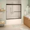 Aura 55-59 x 57 in. 8 mm Bypass Tub Door for Alcove Installation with Clear glass in Dark Bronze