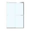 Aura SC 43-47 in. x 71 in. 8 mm Bypass Shower Door for Alcove Installation with Clear glass in Chrome