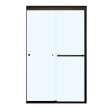 Aura SC 43-47 in. x 71 in. 8 mm Bypass Shower Door for Alcove Installation with Clear glass in Dark Bronze