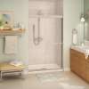 Aura SC 43-47 in. x 71 in. 8 mm Bypass Shower Door for Alcove Installation with Clear glass in Brushed Nickel