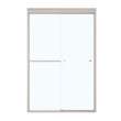 Aura SC 43-47 in. x 71 in. 8 mm Bypass Shower Door for Alcove Installation with Clear glass in Brushed Nickel