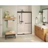 Aura SC 43-47 x 71 in. 8mm Sliding Shower Door for Alcove Installation with Clear glass in Matte Black