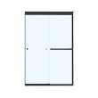 Aura SC 43-47 x 71 in. 8mm Sliding Shower Door for Alcove Installation with Clear glass in Matte Black