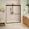 Aura SC 55-59 in. x 71 in. 8 mm Bypass Shower Door for Alcove Installation with Clear glass in Dark Bronze