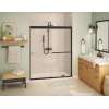 Aura SC 55-59 x 71 in. 8mm Sliding Shower Door for Alcove Installation with Clear glass in Matte Black