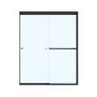 Aura SC 55-59 x 71 in. 8mm Sliding Shower Door for Alcove Installation with Clear glass in Matte Black