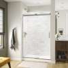 Revelation Square 44-47 x 70 1/2-73 in. 6 mm Bypass Shower Door for Alcove Installation with Clear glass in Brushed Nickel