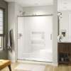 Revelation Square 56-59 x 70 1/2-73 in. 6 mm Bypass Shower Door for Alcove Installation with Clear glass in Brushed Nickel