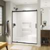 Revelation Square 56-59 x 70 1/2-73 in. 6 mm Bypass Shower Door for Alcove Installation with Clear glass in Matte Black