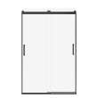 Revelation Square 44-47 x 70 1/2-73 in. 8mm Bypass Shower Door for Alcove Installation with Clear glass in Matte Black