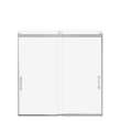 Revelation Square 56-59 x 56 3/4-59 1/4 in. 8mm Bypass Tub Door for Alcove Installation with Clear glass in Chrome