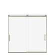 Revelation Square 56-59 x 56 3/4-59 1/4 in. 8mm Bypass Tub Door for Alcove Installation with Clear glass in Brushed Nickel