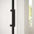 Revelation Square 56-59 x 56 3/4-59 1/4 in. 8mm Bypass Tub Door for Alcove Installation with Clear glass in Matte Black