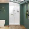 Nebula 44 1/2-46 1/2 x 78 3/4 in. 8mm Sliding Shower Door for Alcove Installation with Clear glass in Brushed Nickel