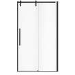 Nebula 44 1/2-46 1/2 x 78 3/4 in. 8mm Sliding Shower Door for Alcove Installation with Clear glass in Matte Black