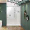 Nebula 56 1/2-58 1/2 x 78 3/4 in. 8mm Sliding Shower Door for Alcove Installation with Clear glass in Brushed Nickel
