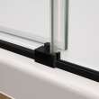 Nebula 56 1/2-58 1/2 x 78 3/4 in. 8mm Sliding Shower Door for Alcove Installation with Clear glass in Matte Black