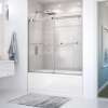 Duel 56-59 x 55 1/2-59 in. 8 mm Bypass Tub Door for Alcove Installation with Clear glass in Chrome