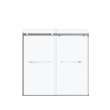 Duel 56-59 x 55 1/2-59 in. 8 mm Bypass Tub Door for Alcove Installation with Clear glass in Chrome