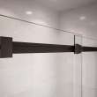 Duel 56-59 x 55 1/2-59 in. 8 mm Bypass Tub Door for Alcove Installation with Clear glass in Dark Bronze