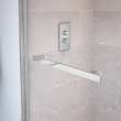 Duel 56-59 x 55 1/2 x 59 in. 8 mm Bypass Tub Door for Alcove Installation with Clear glass in Chrome & Matte White
