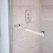 Duel 56-59 x 55 1/2 x 59 in. 8 mm Bypass Tub Door for Alcove Installation with Clear glass in Brushed Nickel & Matte Black