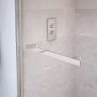 Duel 56-59 x 55 1/2 x 59 in. 8 mm Bypass Tub Door for Alcove Installation with Clear glass in Brushed Nickel & Matte White