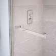 Duel 56-59 x 55 1/2-59 in. 8 mm Bypass Tub Door for Alcove Installation with Clear glass in Brushed Nickel