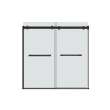 Duel 56-59 x 55 1/2-59 in. 8 mm Bypass Tub Door for Alcove Installation with Clear glass in Matte Black
