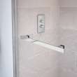 Duel 56-59 x 55 1/2 x 59 in. 8 mm Bypass Tub Door for Alcove Installation with Clear glass in Chrome & Matte Black