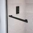 Duel 56-59 x 55 1/2 x 59 in. 8 mm Bypass Tub Door for Alcove Installation with Clear glass in Matte Black & Chrome