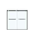 Duel 56-59 x 55 1/2 x 59 in. 8 mm Bypass Tub Door for Alcove Installation with Clear glass in Matte Black & Chrome