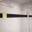 Duel 56-59 x 55 1/2 x 59 in. 8 mm Bypass Tub Door for Alcove Installation with Clear glass in Matte Black & Brushed Gold