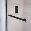 Duel 56-59 x 55 1/2 x 59 in. 8 mm Bypass Tub Door for Alcove Installation with Clear glass in Matte Black & Brushed Gold