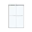 Duel 44-47 x 70 1/2-74 in. 8 mm Bypass Shower Door for Alcove Installation with Clear glass in Chrome & Matte White