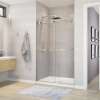 Duel 44-47 x 70 1/2-74 in. 8 mm Bypass Shower Door for Alcove Installation with Clear glass in Brushed Nickel