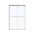 Duel 44-47 x 70 1/2-74 in. 8 mm Bypass Shower Door for Alcove Installation with Clear glass in Brushed Nickel