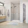 Duel 44-47 x 70 1/2-74 in. 8 mm Bypass Shower Door for Alcove Installation with Clear glass in Chrome & Matte Black