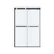 Duel 44-47 x 70 1/2-74 in. 8 mm Bypass Shower Door for Alcove Installation with Clear glass in Matte Black & Chrome