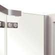 Link Rectangular 42 x 34 x 75 in. 8mm Pivot Shower Door for Corner Installation with Clear glass in Chrome