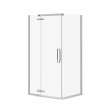 Link Rectangular 42 x 34 x 75 in. 8mm Pivot Shower Door for Corner Installation with Clear glass in Chrome