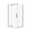Link Rectangular 42 x 34 x 75 in. 8mm Pivot Shower Door for Corner Installation with Clear glass in Brushed Nickel