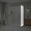 Incognito 76 Return Panel for 32 in. Base with Clear glass in Chrome