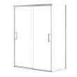 Incognito 76 Return Panel for 32 in. Base with Clear glass in Chrome