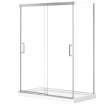 Incognito 76 Return Panel for 32 in. Base with Clear glass in Chrome