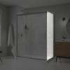 Incognito 76 Return Panel for 32 in. Base with Clear glass in Brushed Nickel